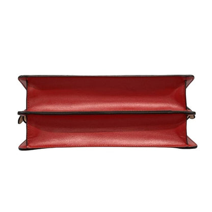 Fendi Handbag Peekaboo Icy U East West 8bn323 Red Leather