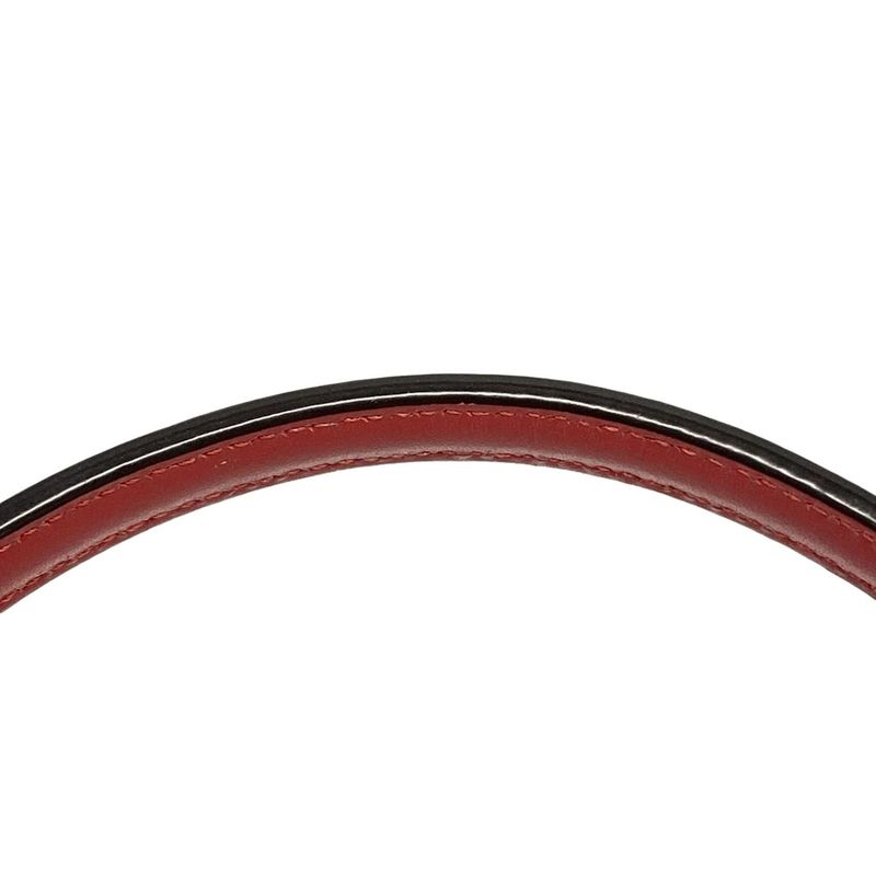 Fendi Handbag Peekaboo Icy U East West 8bn323 Red Leather