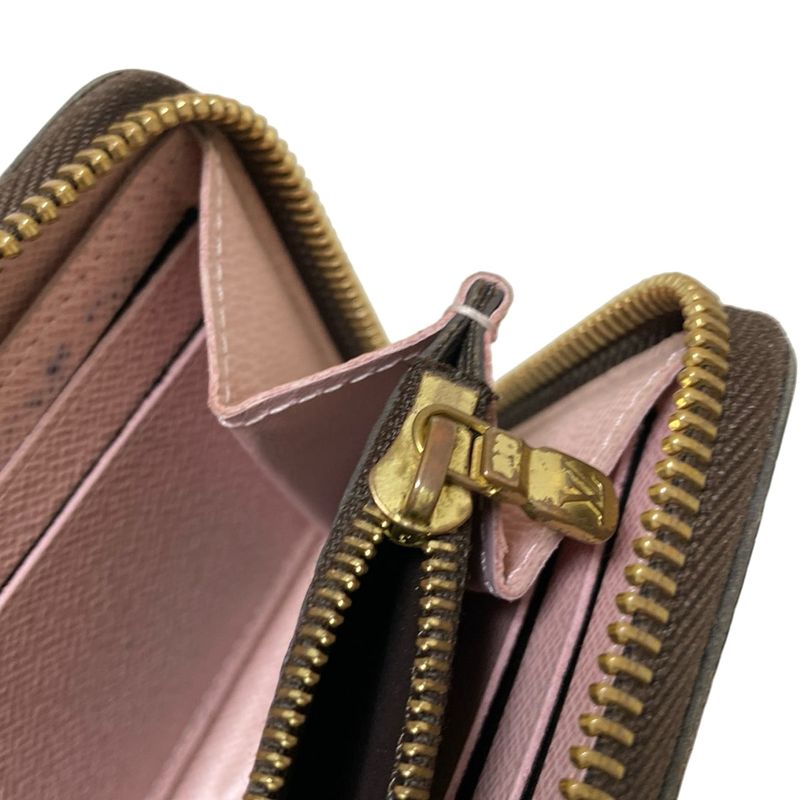 Louis Vuitton Damier Portefeuille Clemence N41626 Rose Ballerine Long Wallet