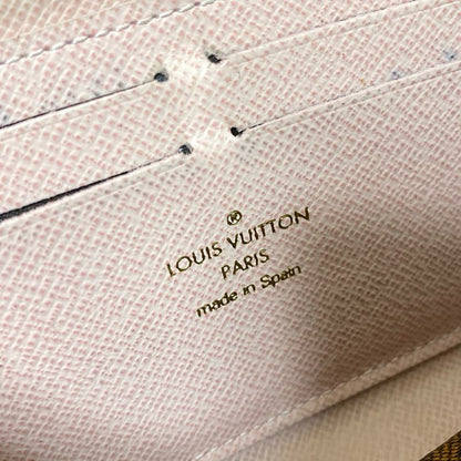 Louis Vuitton Damier Portefeuille Clemence N41626 Rose Ballerine Long Wallet