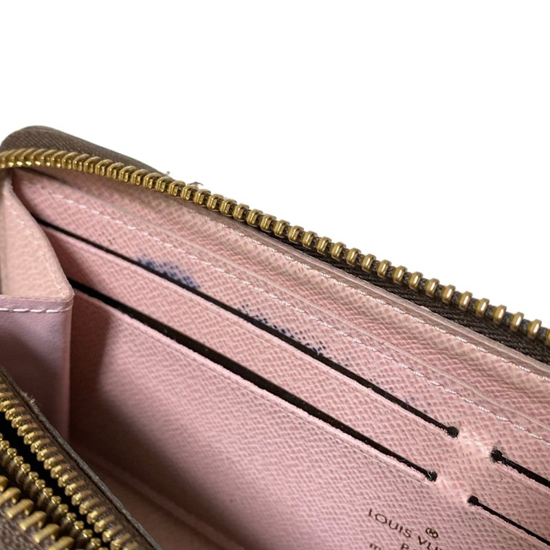 Louis Vuitton Damier Portefeuille Clemence N41626 Rose Ballerine Long Wallet