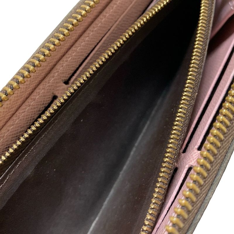 Louis Vuitton Damier Portefeuille Clemence N41626 Rose Ballerine Long Wallet