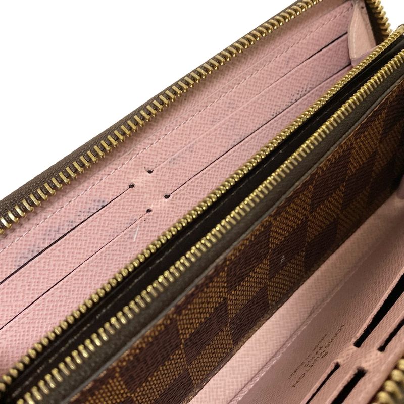 Louis Vuitton Damier Portefeuille Clemence N41626 Rose Ballerine Long Wallet