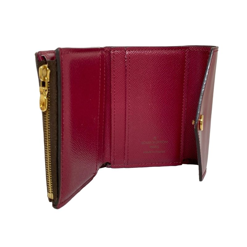 Louis Vuitton Monogram Portefeuille Zoé M62932 Fuchsia Leather Trifold Wallet