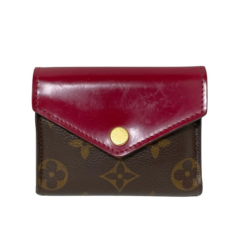Louis Vuitton Monogram Portefeuille Zoé M62932 Fuchsia Leather Trifold Wallet