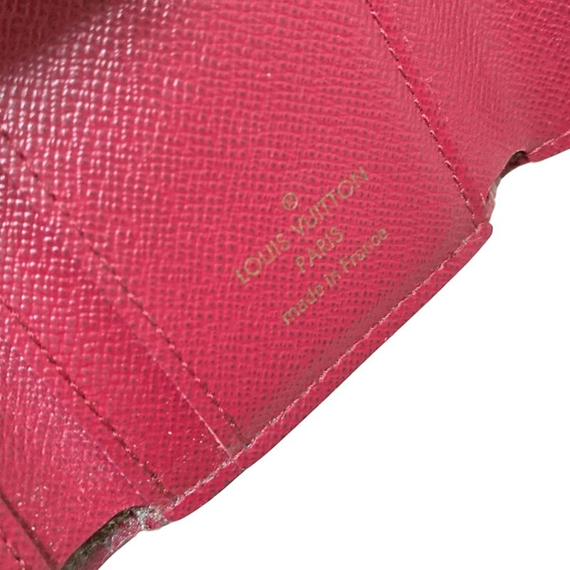 Louis Vuitton Monogram Portefeuille Zoé M62932 Fuchsia Leather Trifold Wallet
