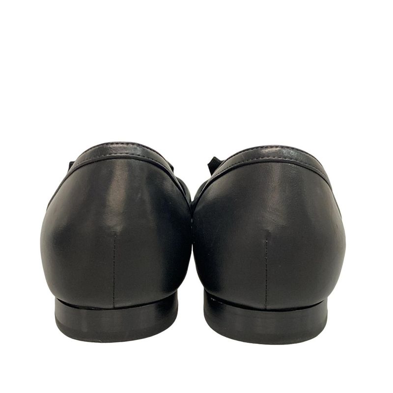 Chanel Shoes 37 C Women's Mary Jane G46753 Black Ribbon Outsole Reupholstered