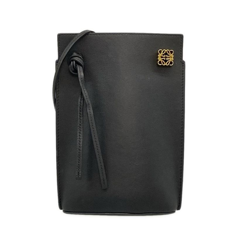 Loewe Shoulder Bag Dice Pocket Black Mini Bag Leather