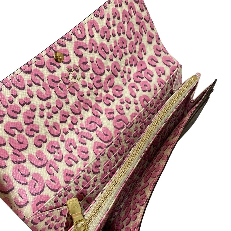 Louis Vuitton Long Wallet Leopard Collection Portefeuille Sarah M60105 Bronze