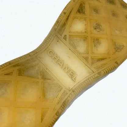 Chanel Sneakers Shoes Nylon Suede White Black Beige Matelasse Here Mark Logo