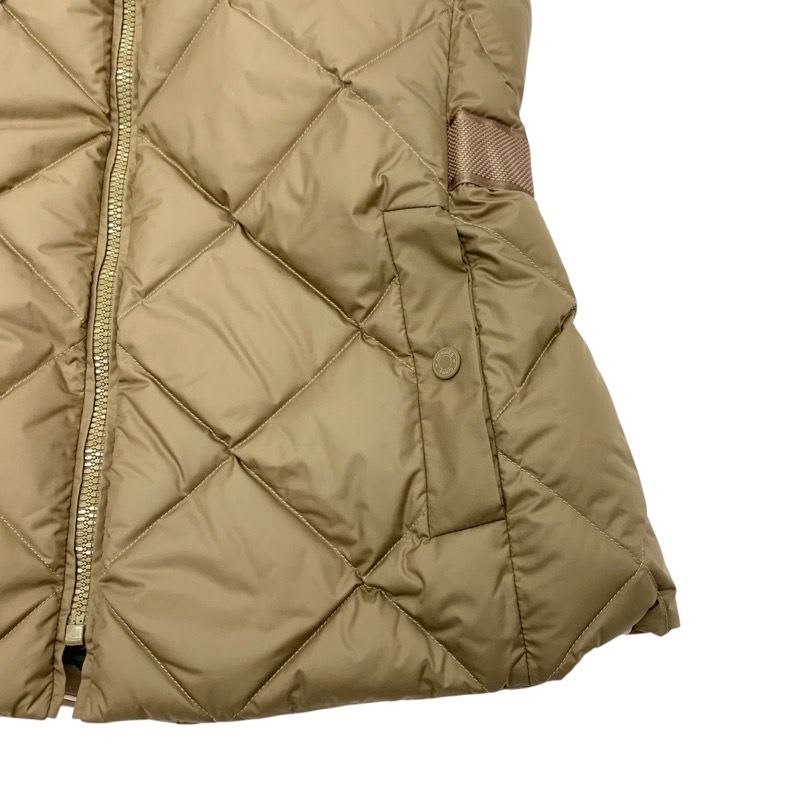 Hermes Outer Polyester Down Vest Promenade Du Matin Reversible Beige