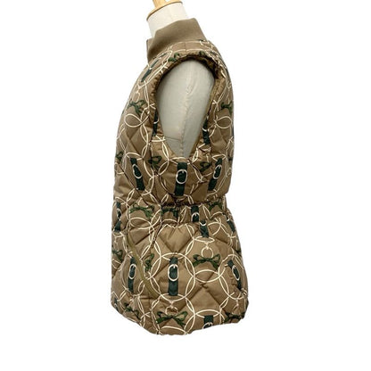 Hermes Outer Polyester Down Vest Promenade Du Matin Reversible Beige