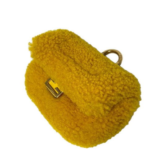 Fendi Key Holder (charm ) Nano Baguette Charm Yellow Fur