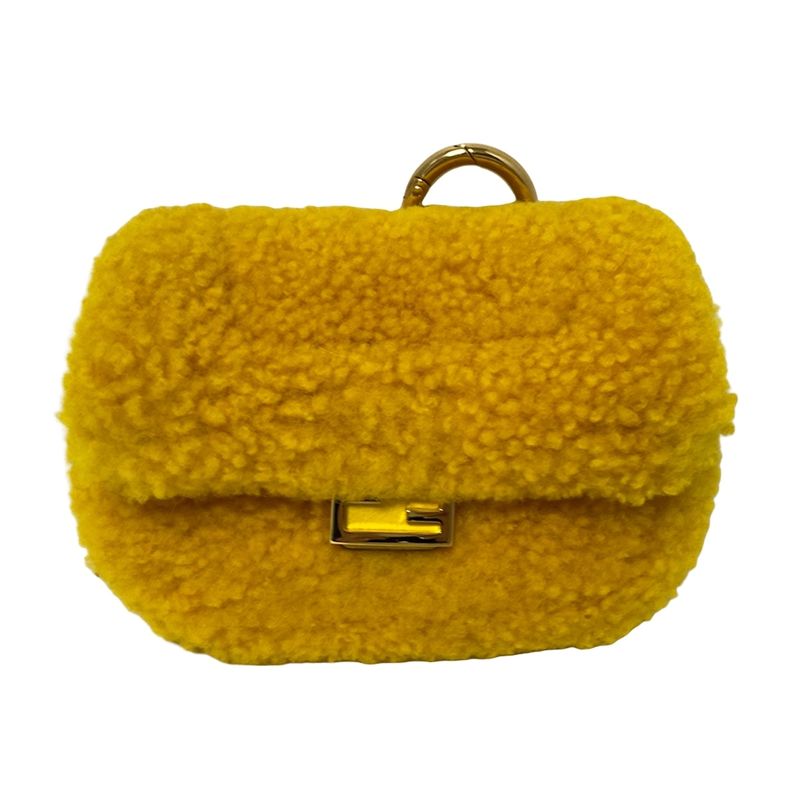 Fendi Key Holder (charm ) Nano Baguette Charm Yellow Fur