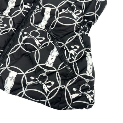 Hermes Outer Polyester Down Vest Promenade Du Matin Reversible Black
