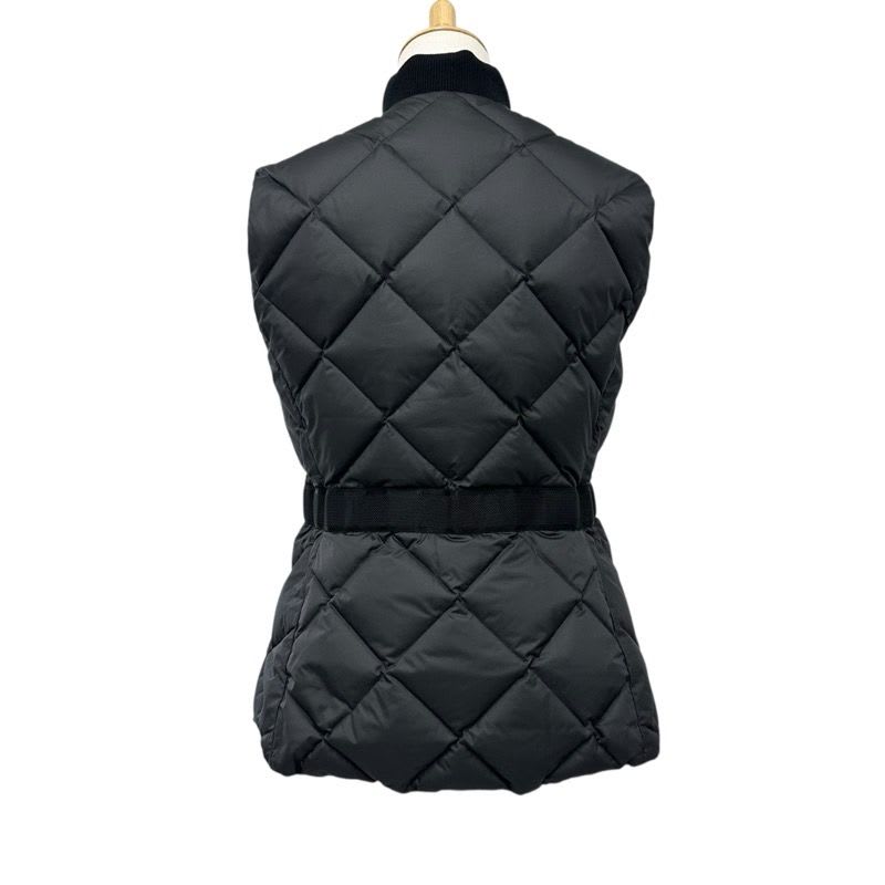 Hermes Outer Polyester Down Vest Promenade Du Matin Reversible Black