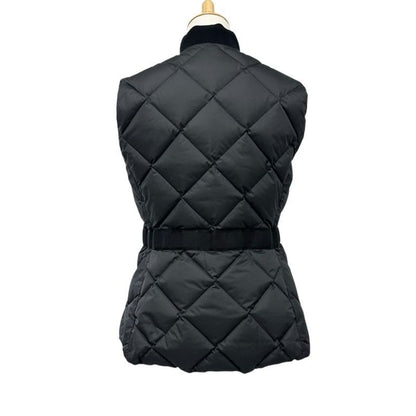 Hermes Outer Polyester Down Vest Promenade Du Matin Reversible Black