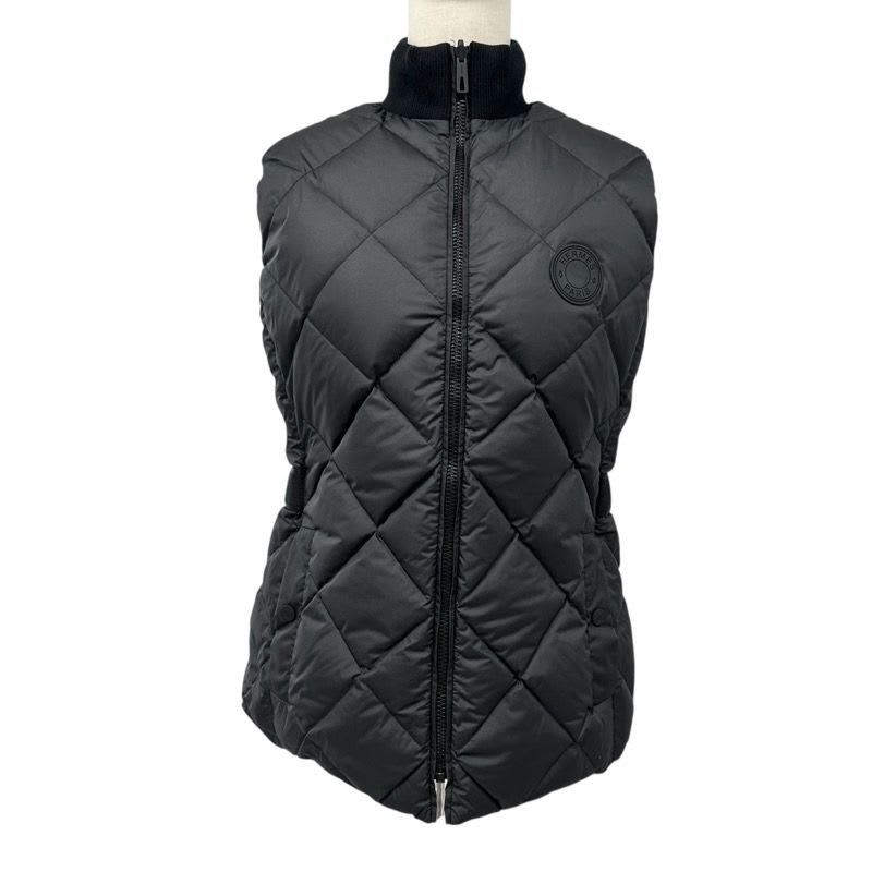 Hermes Outer Polyester Down Vest Promenade Du Matin Reversible Black