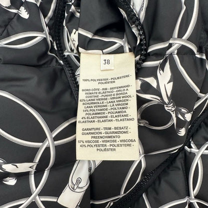 Hermes Outer Polyester Down Vest Promenade Du Matin Reversible Black