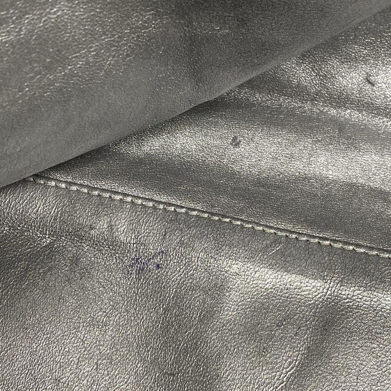 Chanel Luxury Line Tote Bag Black Chain Shoulder Silver Hardware