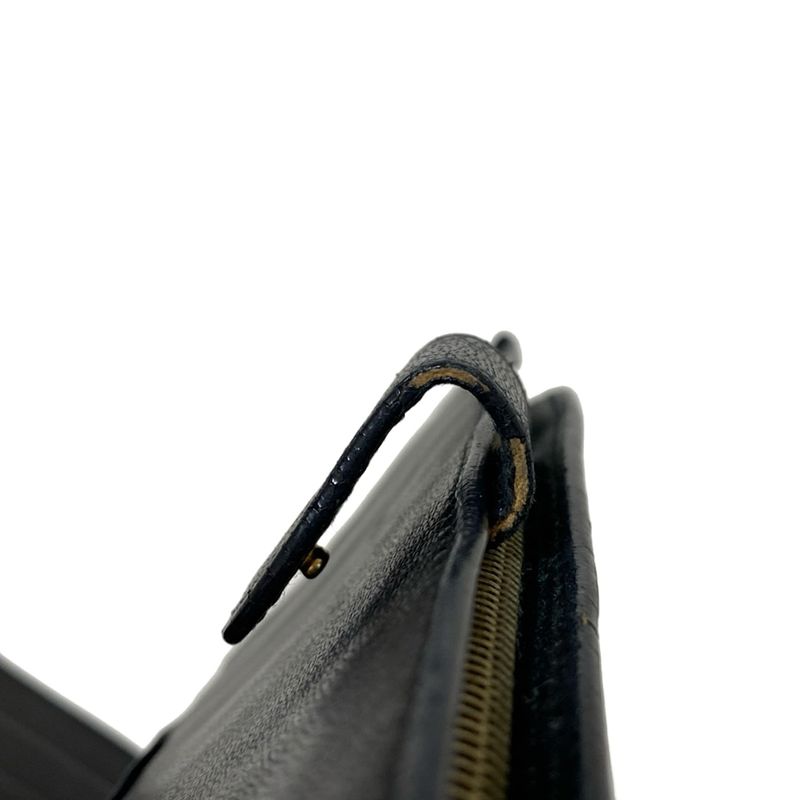 Bottega Veneta Long Wallet Intrecciato 114074 Black Leather