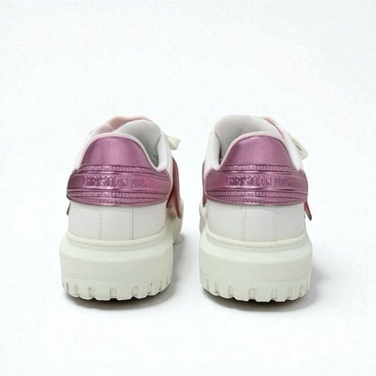 Christian Dior-id Sneakers Shoes Leather Rubber White Pink Logo Velcro