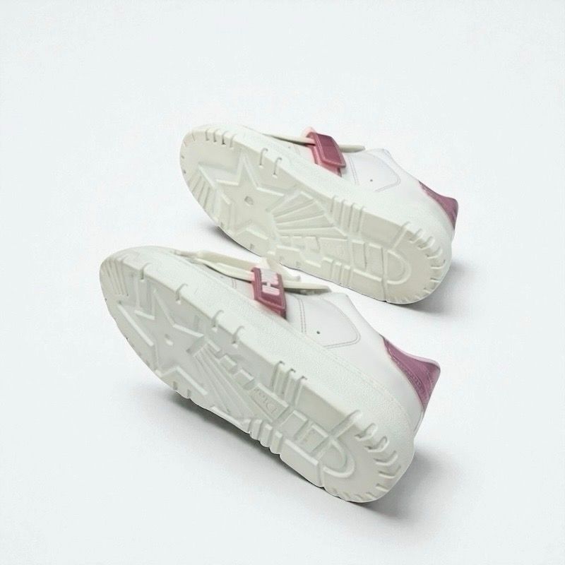 Christian Dior-id Sneakers Shoes Leather Rubber White Pink Logo Velcro