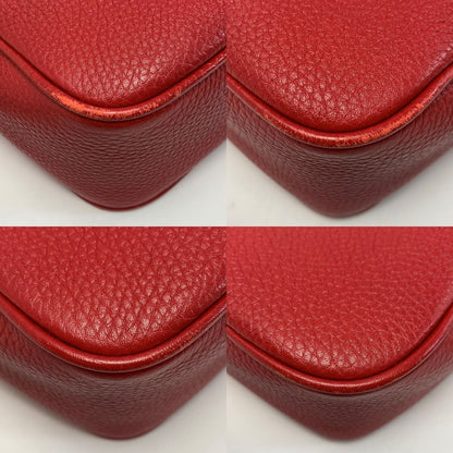 Gucci Soho Shoulder Bag 308364 498879 Red Leather Ladies