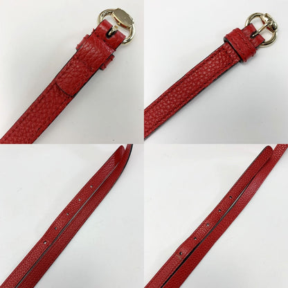 Gucci Soho Shoulder Bag 308364 498879 Red Leather Ladies