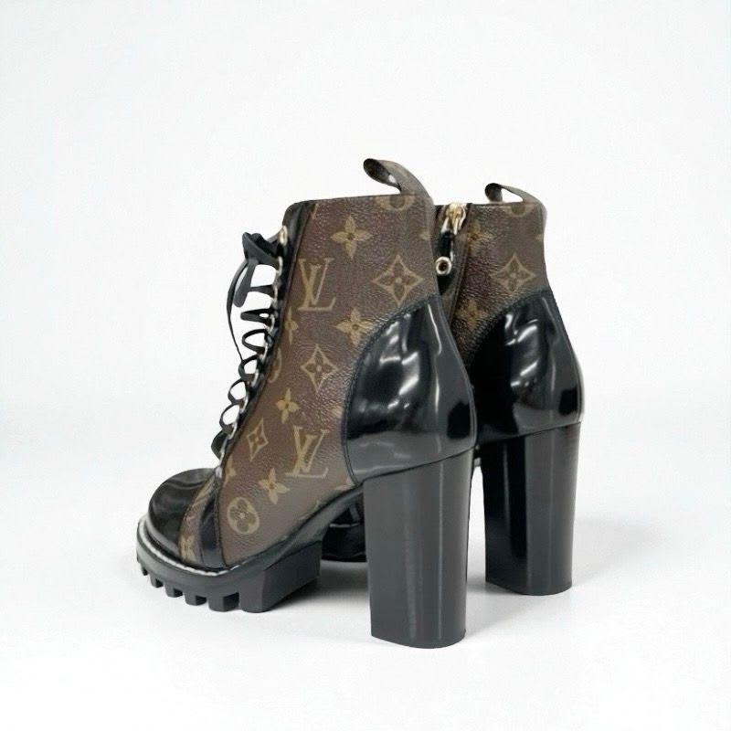 Louis Vuitton Star Trail Line Monogram Boots Short Shoes Leather Patent