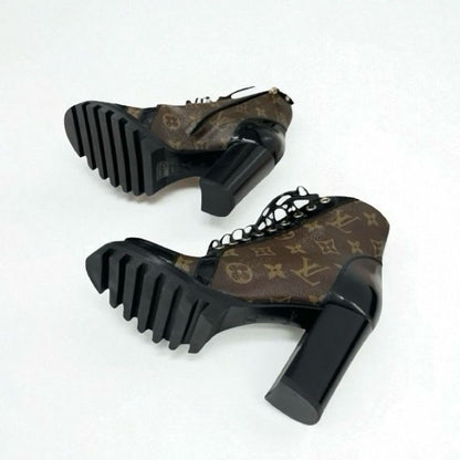 Louis Vuitton Star Trail Line Monogram Boots Short Shoes Leather Patent