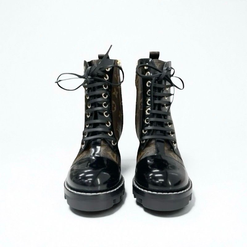 Louis Vuitton Star Trail Line Monogram Boots Short Shoes Leather Patent
