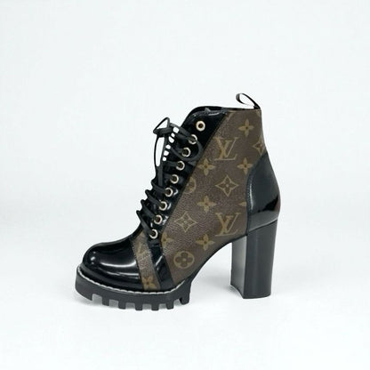Louis Vuitton Star Trail Line Monogram Boots Short Shoes Leather Patent