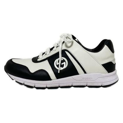 Gucci Sneakers 371 2 Women - 426185 White And Black Interlocking G Leather