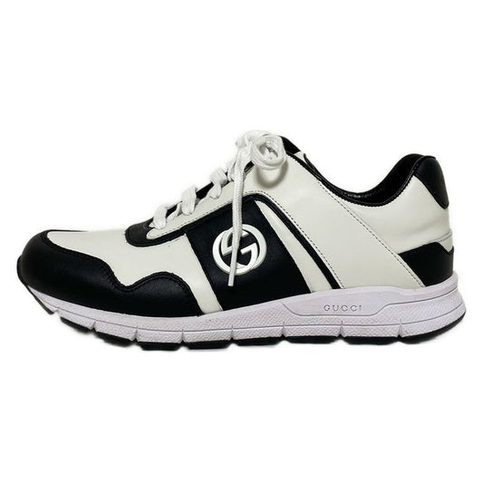 Gucci Sneakers 371 2 Women - 426185 White And Black Interlocking G Leather