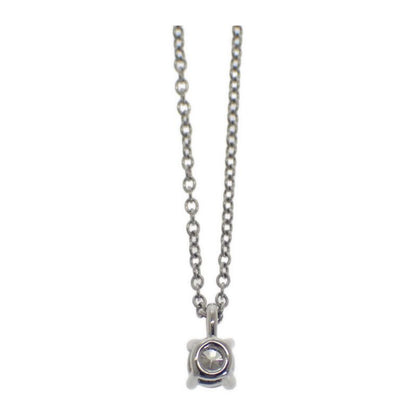 Tiffany & Co Solitaire Pendant Necklace Pt950 Platinum Diamond
