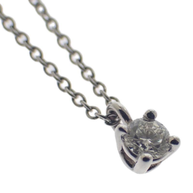 Tiffany & Co Solitaire Pendant Necklace Pt950 Platinum Diamond