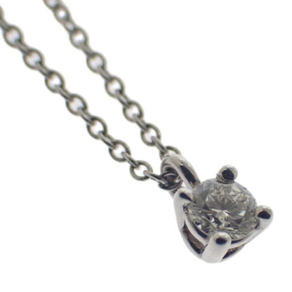 Tiffany & Co Solitaire Pendant Necklace Pt950 Platinum Diamond