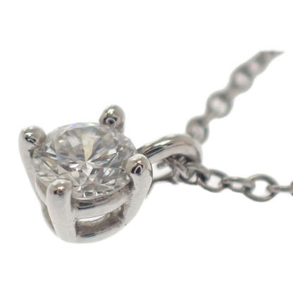 Tiffany & Co Solitaire Pendant Necklace Pt950 Platinum Diamond