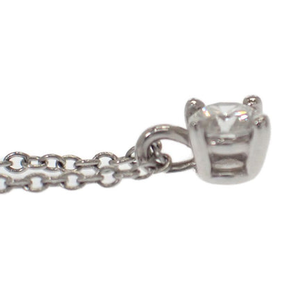 Tiffany & Co Solitaire Pendant Necklace Pt950 Platinum Diamond