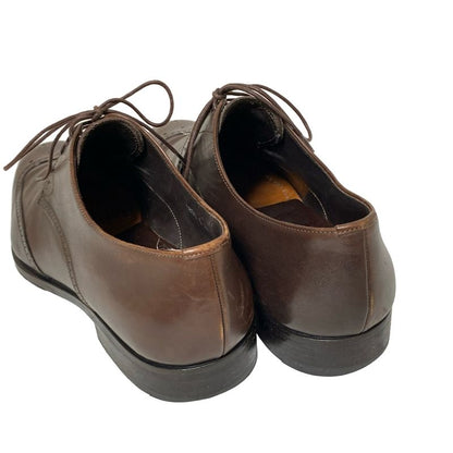 Prada Shoes 5 1 2 Mens - Dark Brown Wingtip With Reupholstered Sole Leather