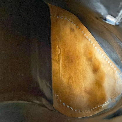 Prada Shoes 5 1 2 Mens - Dark Brown Wingtip With Reupholstered Sole Leather