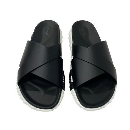 Hermes Infrastructure Sandals Shoes Leather Black White Black Unused