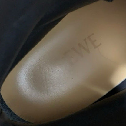 Loewe Boots Short Shoes Leather Black Logo Lace Up Combat