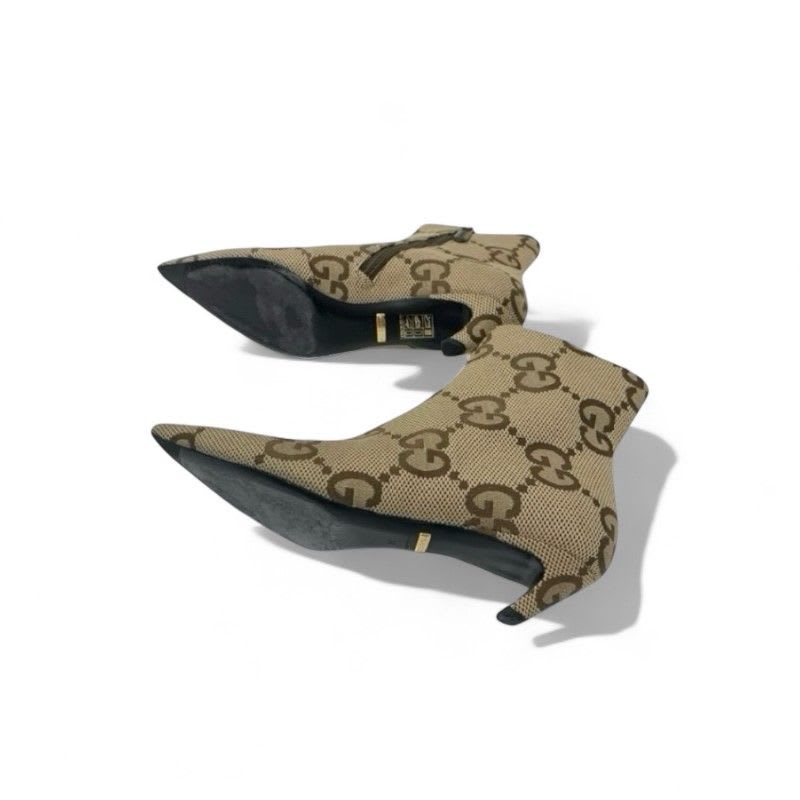 Gucci Boots Short Shoes Canvas Beige Brown Balenciaga GG Logo