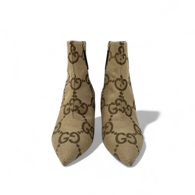 Gucci Boots Short Shoes Canvas Beige Brown Balenciaga GG Logo