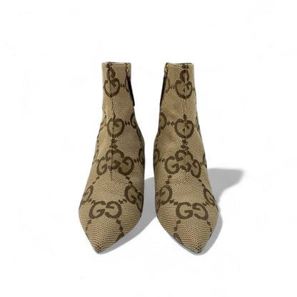 Gucci Boots Short Shoes Canvas Beige Brown Balenciaga GG Logo