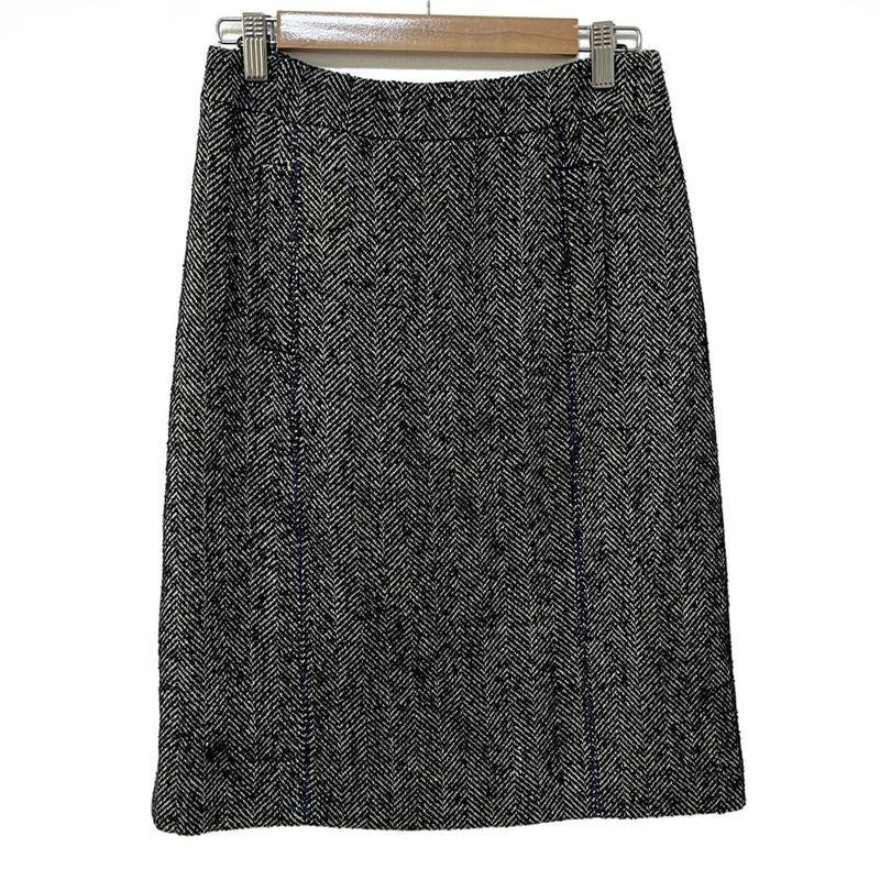 Bottega Veneta Skirt Size 40 M Women - Dark Navy And White Knee Length