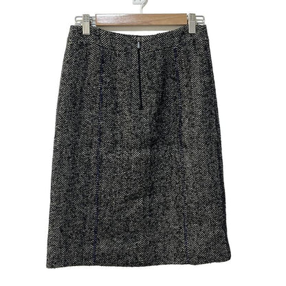 Bottega Veneta Skirt Size 40 M Women - Dark Navy And White Knee Length