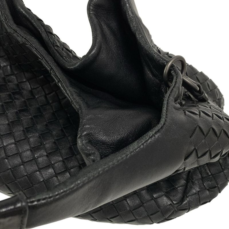 Bottega Veneta Tote Bag Medium Campana Bag 125787 Black Leather